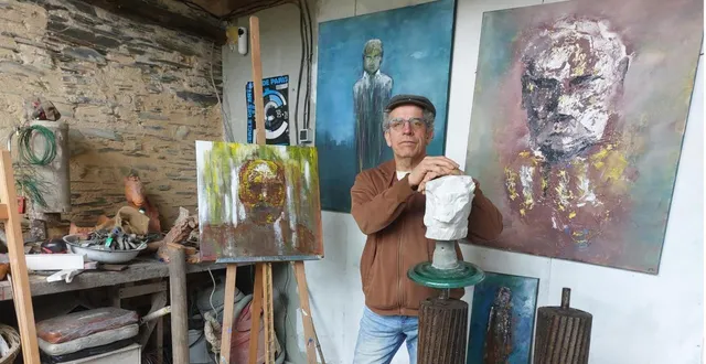 photo  jean-marie benoist présente ses œuvres à l’abbaye de bouchemaine.  &copy;  co 