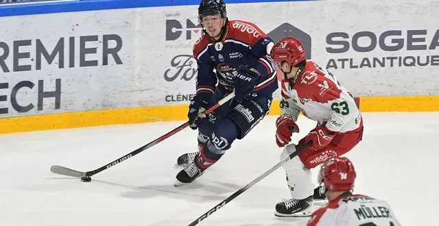 photo  simon pasquet et les ducs ont obtenu une troisième victoire contre nice en playoffs, mardi 17 mars 2026. les angevins sont à un succès des demi-finales.  &copy;  sébastien aubinaud 