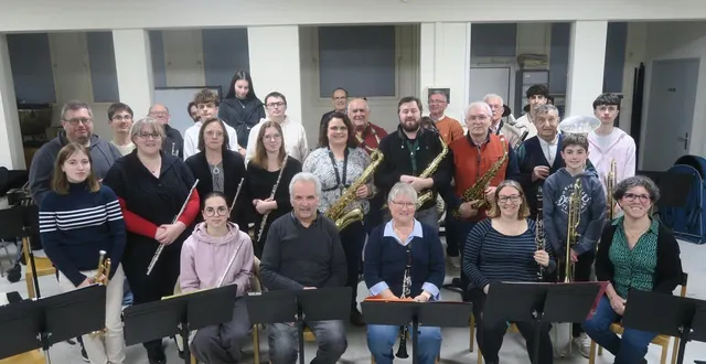 photo  les orchestres d’harmonie d’auvers et sablé se préparent pour le traditionnel concert de printemps qui se tiendra ce samedi 21 mars, à auvers-le-hamon.  &copy;  ouest-france 