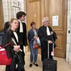 photo  angers, lundi 22 septembre 2025. martine compain, à la sortie de l’audience devant la chambre de l’instruction de la cour d’appel, entourée de ses trois avocats (mes grassi, brengarth et bourdon). 