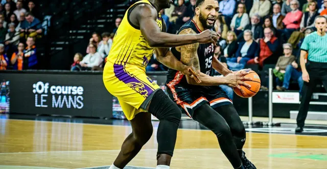 photo  le msb de tashawn thomas a tout donné pour se qualifier en quarts de finale de ligue des champions mais n’avait plus son destin entre ses mains.  &copy;  le maine libre - yvon loué 