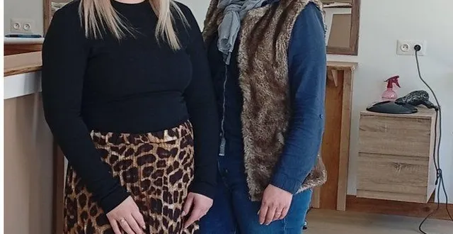 photo  louna et vanessa, fille et mère, dans leur nouvel espace beauté  &copy;  ouest-france 