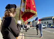 photo  cholet, jeudi 19 mars 2026. la cérémonie d’hommage aux victimes civiles et militaires de la guerre d’algérie et des combats en tunisie et au maroc, place du 77e régiment d’infanterie, à cholet. 