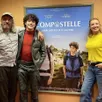 photo  yann samuell, réalisateur, et ses deux comédiens principaux julien le berre et alexandra lamy, lors de l’avant-première du film compostelle au cinéville de vannes. 