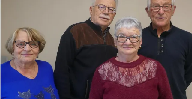photo  le bureau de la fraternelle de sanzay. de gauche à droite : annick durand, claude truffy, sylviane baron et louis-marie roy.  &copy;  co 