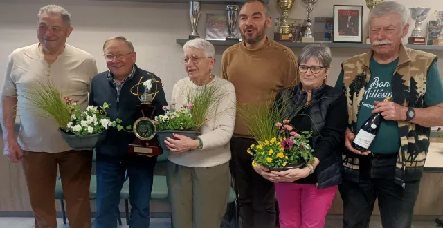 photo  le14 mars, le jeu de boule de fort de la concorde de savennières accueillait la finale du challenge de la municipalité (1 homme + 1 femme). 32 équipes y ont participé. la finale a été remportée part marie-agnès cholet et jean-yves mercier devant joëlle cadeau et jacky garnier. les équipes nadine girault et jean-maurice cordier, isabelle kerdraon et roland chauvat terminent respectivement 3e et 4e. prochain concours un contre un homme et femme : inscriptions en cours à la société, finale le 23 mai.  &copy;  co 