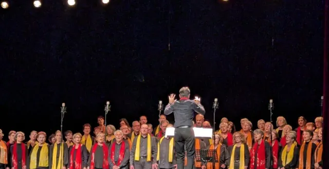 photo  la chorale chorum conflantis, sous la direction du chef laurent bourgoin.  &copy;  archives co 