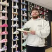 photo  adrien arnaud, 21 ans, est vendeur et unique salarié au sein de la boutique get in my shoes, rue nationale, à cholet (maine-et-loire). 