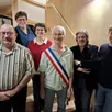 photo  de gauche à droite : jérôme mureau, 5e adjoint ; alain gourdon, maire ; sylvio pacitto, 3e adjoint ; emmanuel lacroix, 1er adjoint ; béatrice urbain (au second rang), maire déléguée de bagneux et 4e adjointe, et catherine sales, maire déléguée de bouillé-loretz et 2e adjointe. 