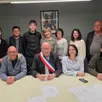 photo  thierry bécot, roland moriceau, edwige charrier et emmanuel niort (au 1er rang) et les nouveaux conseillers municipaux. 