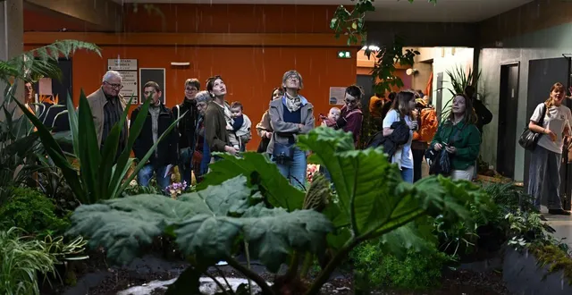 photo  angers, institut agro, le 21 mars 2026. 30 000 plantes, dont 22 000 produites par les étudiants dans leurs serres, agrémentent un parcours de 20 000 m² aménagé à partir du thème « viens on sème ».  &copy;  co - josselin clair 