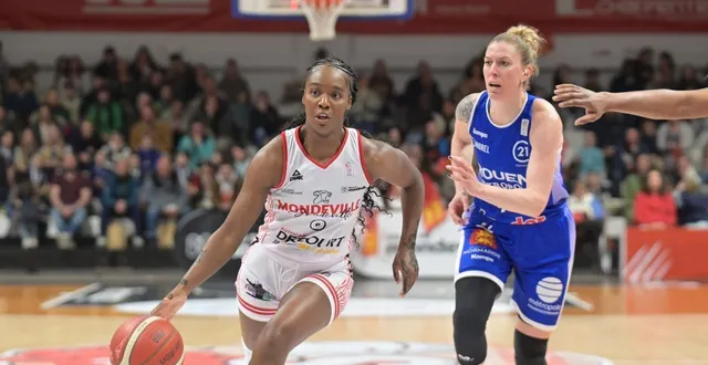 photo  joelly belleka, capitaine de l’uso mondeville, a été précieuse et décisive aux trois points contre rouen, samedi 21 mars 2026.  &copy;  guillaume marie 