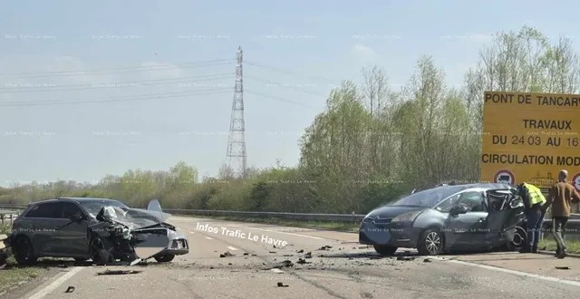 photo  samedi 21 mars 2026, vers 13 h 30, un accident mortel s’est produit sur l’autoroute a131, près du havre, à hauteur de saint-vigor-d’ymonville (seine-maritime).  &copy;  infos trafic le havre 