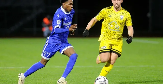 photo  niort, stade rené-gaillard, le 22 février. le but de fawaz tamou avant la pause n’a pas été suffisant.  &copy;  co - christophe bernard 