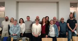 Info insolite  le nouveau conseil municipal, au centre avec au centre bérangère blanc, la nouvelle maire de la commune. 