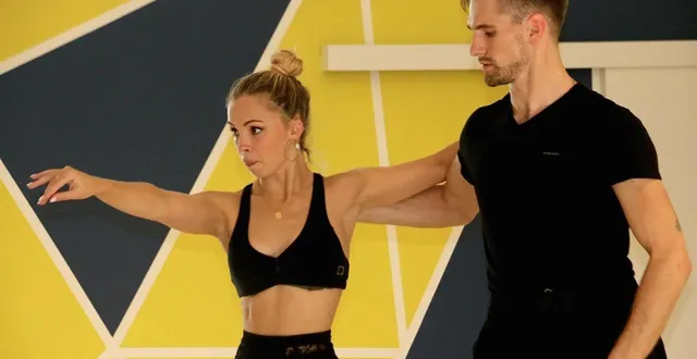 photo  les danseurs professionnels marie denigot et nikolay levchenkov en 2020.  &copy;  dr 