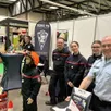 photo  le lieutenant hors classe patrice deuré (à droite) est le responsable du stand des sapeurs-pompiers à la foire expo. stand qui accueille et conseille le public ce lundi aussi. 