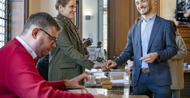 photo  le candidat centriste anthony brottier a battu la maire sortante écologiste léonore moncond’huy  &copy;  hans lucas via afp 