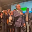 photo christophe béchu, le maire sortant, après sa victoire à angers.