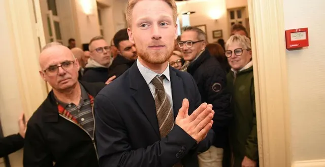photo  romain lemoigne (rassemblement national), élu à la flèche lors des élections municipales.  &copy;  mathieu pattier / ouest france 