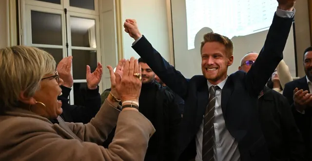 photo  à 25 ans, romain lemoigne ravit la sous-préfecture du sud sarthe, ce bastion que la gauche croyait imprenable.  &copy;  le maine libre - denis lambert 