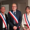 photo  marc bainvel, nouveau maire des garennes-sur-loire, entouré des deux maires délégués, christian carmet et audrey bonnier boré à l’issue de la séance d’installation. 