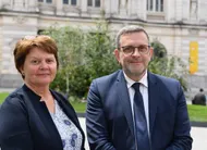 photo  patricia maussion et philippe bolo, le député de la 7e circonscription angers - segré, et sa suppléante. 