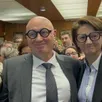 photo  isabelle leroy aux côtés de jean-paul brégeon son binôme lors de ces élections municipales à cholet. 
