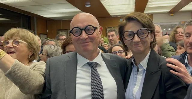 photo  isabelle leroy aux côtés de jean-paul brégeon son binôme lors de ces élections municipales à cholet.  &copy;  ouest-france 