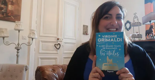 photo  virginie grimaldi lors de sa venue à thouars, en 2018.  &copy;  archives co 