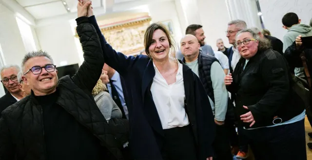 photo  la candidate divers droite camille margueritte a créé la sensation au 2e tour à cherbourg, théâtre de la principale surprise de ces municipales 2026 à l’échelle de la région.  &copy;  charles bury / ouest-france 