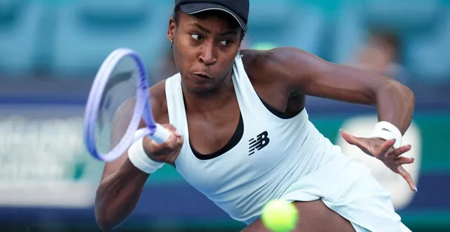 photo  malgré un passage à vide dans son 8e de finale du wta 1000 de miami, coco gauff s’est qualifiée pour les quarts.  &copy;  getty images via afp / rich storry 
