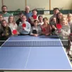 photo  les élèves prêts pour la séance de tennis de table. 