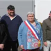 photo  de gauche à droite : muriel hélou- devillers maire sortante, à présent 2e adjointe ; fabrice gervais 3e adjoint, anne-marie poitou, maire, et françois debordes 1er adjoint. 