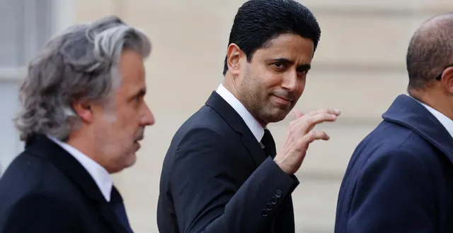 photo  vincent labrune, président de la lfp, et nasser al-khelaïfi, président du psg, voteront pour ou contre le report du match des parisiens contre le rc lens.  &copy;  afp 