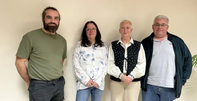 photo  (en partant de la gauche) : alexis laurendeau, 3e adjoint ; corinne martiné, 2e adjointe ; patricia boutin, 1re femme maire dans la commune et michaël rousseau, 1er adjoint.  &copy;  co 