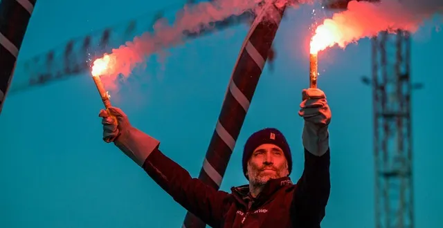 photo  fabrice amadeo lors de son arrivée à la 32e place du vendée globe aux sables-d’olonne, le 4 mars 2025.  &copy;  olivier blanchet / alea 