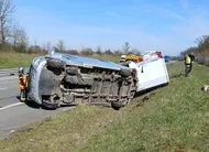 photo  un camion s’est accidenté sur l’a28 entre alençon et le mans mardi 24 mars 2026. 