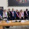 photo  gilles leproust et les adjoints, élus lors de la séance d’installation du conseil municipal. 