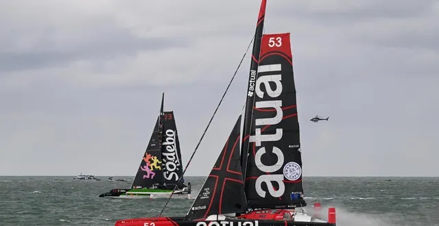 photo  la série documentaire suit l’équipe du team actual à travers sa saison 2025 de course au large comme ici au départ de la transat café l’or au havre.  &copy;  thomas brégardis / ouest-france 