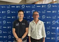 photo  le directeur technique de la ligue des pays de la loire de triathlon gilles dieudé et son président philippe gaudin. 