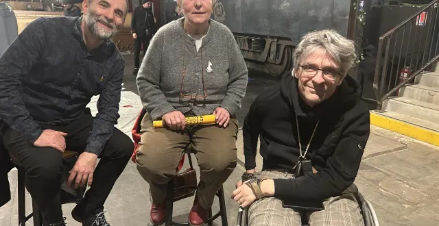 photo  achille grimaud, nicole roux et frédéric dorgère, de l’association chlorofilm, invitent le public à la fête du court-métrage ce mercredi à la loco.  &copy;  ouest-france 