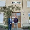 photo  boëssé-le-sec, lundi 23 mars 2026. bruno cepré (à droite) a été élu maire de la commune. 
