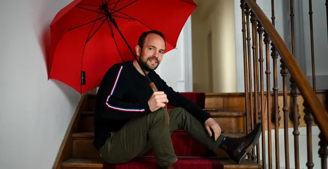 photo  yvon charles, président du parapluie de cherbourg est le visionnaire 2026 des têtes de l’ouest, avec ouest-france et api.  &copy;  martin roche/ ouest-france 