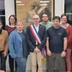 photo  gérard fouré, entouré de ses trois adjoints : hélène corbière, dominique mazzarolo et ludovic leroy, et des membres du conseil municipal. 
