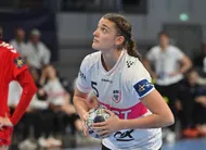 photo  carla broquaire sous le maillot du brest bh en ligue des champions. 