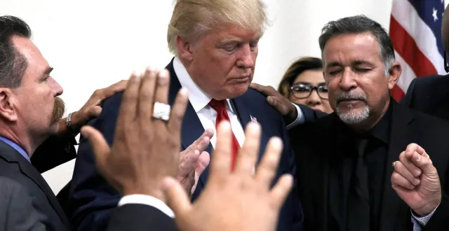 photo  dès sa première campagne présidentielle, donald trump avait convié des pasteurs, le 5 octobre 2016, pour une prière commune augurant de son élection, à las vegas.  &copy;  mike segar, reuters 