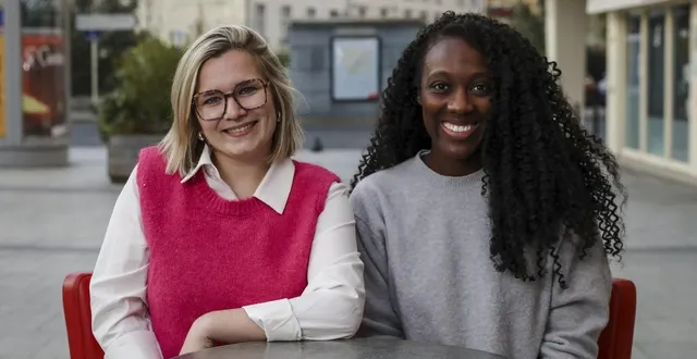 photo  la pilote normande alice margely (à gauche) et la basketteuse de l’usom justine soulard (à droite) se sont réunies à ouest-france lundi 23 mars 2026 pour évoquer l’endométriose.  &copy;  charles bury / ouest-france 