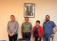 photo  alain boissier, deuxième à gauche est le nouveau maire de la commune du nord sarthe.  