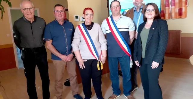 photo  michel mingot, jean-michel richard, fabienne pinçon, arnaud perroux, claude daguzan et alexa fisseau-vérité   &copy;  le maine libre 